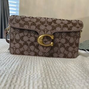 Coach Brown Crystal Signature Crossbody Bag